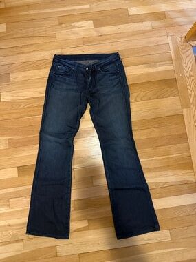 Vintage 7 For All Mankind Dark Indigo Flare Jeans